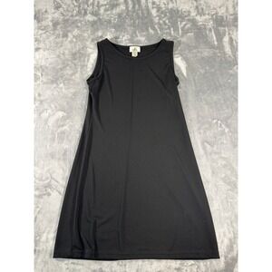 MK Knits Black Sleeveless A-Line Dress Women's Large Made in USA